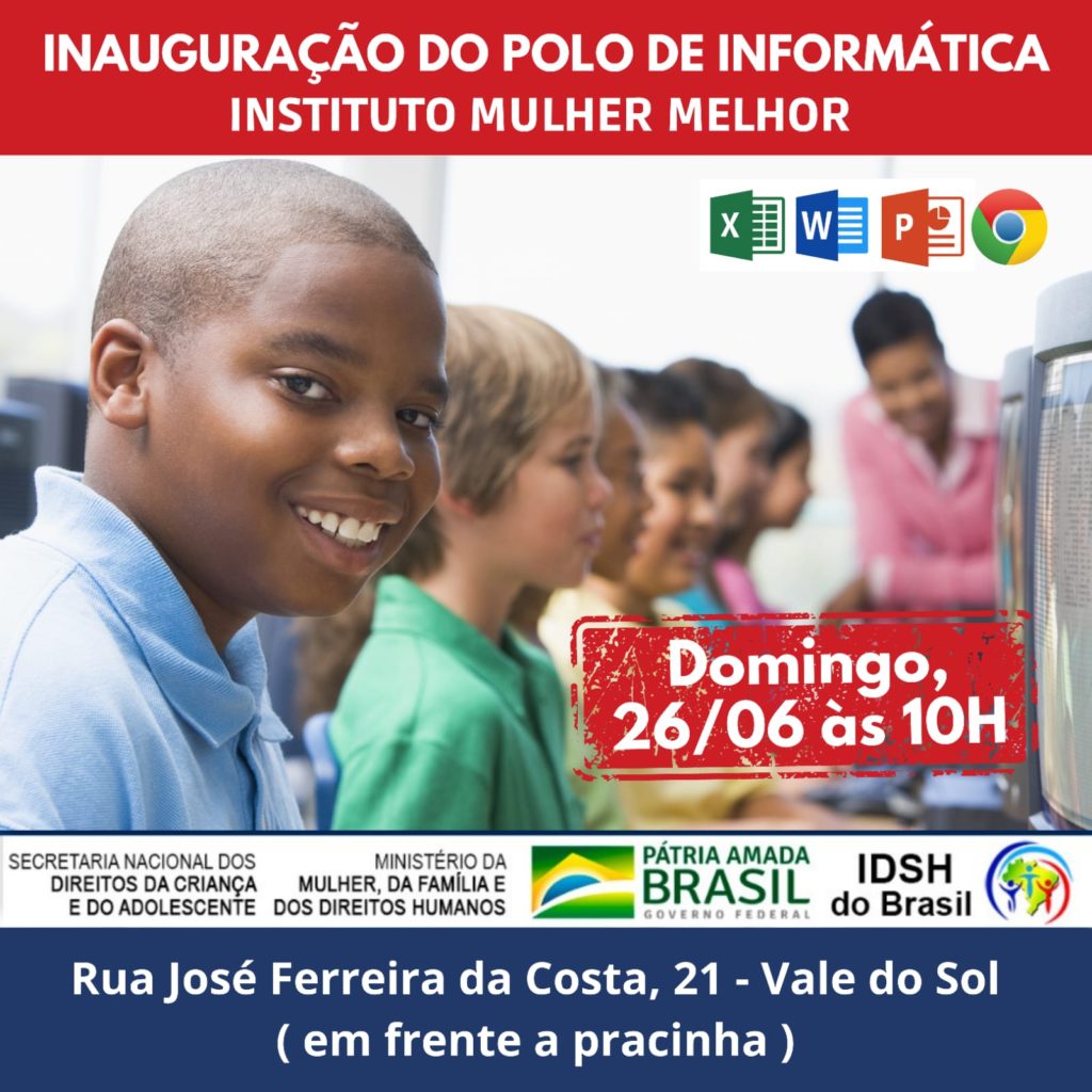 Plo Informatica CONVITE: Inauguração de Polo de Informática Flávia Pires - Página